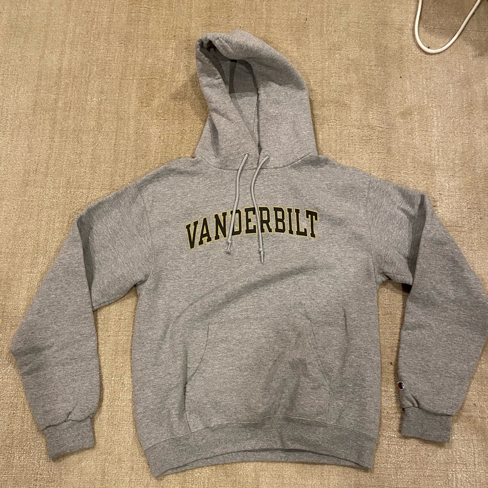 Champion x Vanderbilt Gray Hoodie Sweatshirt Size M - Collegiate Style